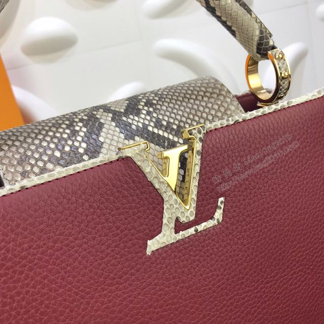 LV包 LV女包 N95382 CapucinesBB手袋 黑色Taurillon皮革 LV肩背女包 LV單肩斜跨女包  ydh3147